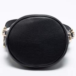 Pre Owned حقيبة كتف مايكل كورس إلانا جلد أسود