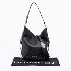 Pre Owned حقيبة كتف مايكل كورس إلانا جلد أسود