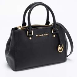 مملوكة مسبقًا Michael Kors Black Leather Medium Sutton Tote