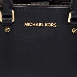 مملوكة مسبقًا Michael Kors Black Leather Medium Sutton Tote