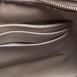 Pre Owned Michael Kors Blue Croc Embossed Leather Mini Mercer Tote