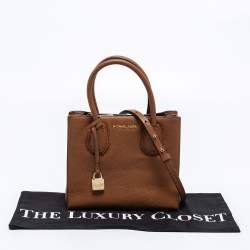 Pre Owned MICHAEL Michael Kors Brown Leather Mini Mercer Tote