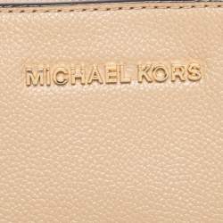 Pre Owned حقيبة كتف مايكل كورس نيكول جلد بيج 