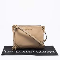 Pre Owned حقيبة كتف مايكل كورس ني�كول جلد بيج 