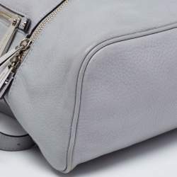 Michael Kors Grey Leather Rhea Medium Backpack