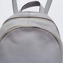 Michael Kors Grey Leather Rhea Medium Backpack
