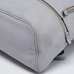 Michael Kors Grey Leather Rhea Medium Backpack