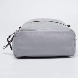Michael Kors Grey Leather Rhea Medium Backpack