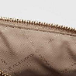 Pre Owned حقيبة كتف مايكل كورس نيكول جلد بيج 