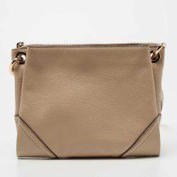 Pre Owned حقيبة كتف مايكل كورس نيكول جلد بيج 