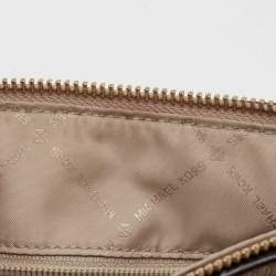 Pre Owned حقيبة كتف مايكل كورس نيكول جلد بيج 