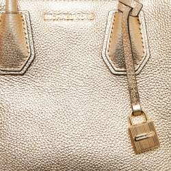 مملوكة مسبقًا Michael Kors Gold Leather Mercer Tote