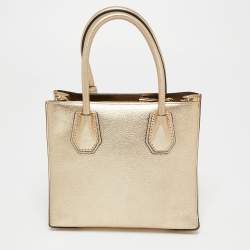 مملوكة مسبقًا Michael Kors Gold Leather Mercer Tote