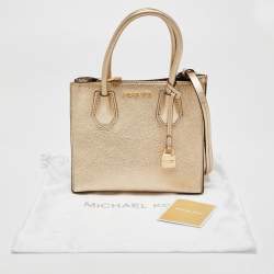 مملوكة مسبقًا Michael Kors Gold Leather Mercer Tote