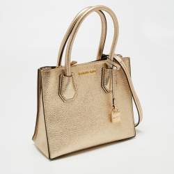 مملوكة مسبقًا Michael Kors Gold Leather Mercer Tote