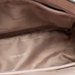 Pre Owned Michael Kors Light Pink Leather Small Mott Top Handle Bag