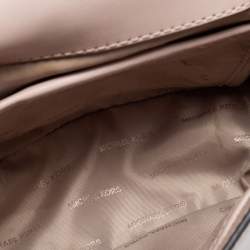 Pre Owned Michael Kors Light Pink Leather Small Mott Top Handle Bag