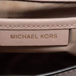 Pre Owned Michael Kors Light Pink Leather Small Mott Top Handle Bag