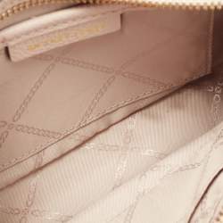 Pre Owned Michael Kors Beige Leather Small Ginny Camera Crossbody Bag