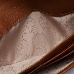 Pre Owned Michael Kors Brown Leather Continental  Wallet