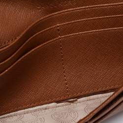 Pre Owned Michael Kors Brown Leather Continental  Wallet