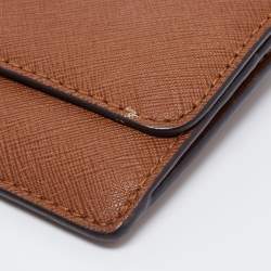 Pre Owned Michael Kors Brown Leather Continental  Wallet