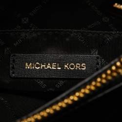 مملوكة مسبقًا Michael Kors Black Leather Medium Kinsley Accordion Satchel