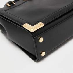 مملوكة مسبقًا Michael Kors Black Leather Medium Kinsley Accordion Satchel