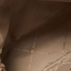 Pre Owned Michael Kors Rose Gold Patent and Leather Extra Small Emmy Dome Satchel