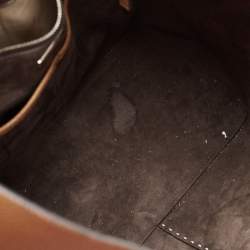 Pre Owned Michael Kors Brown Grained Leather Medium Tote