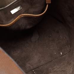 Pre Owned Michael Kors Brown Grained Leather Medium Tote