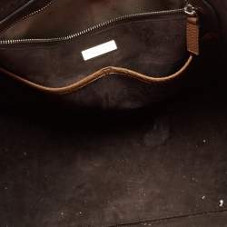 Pre Owned Michael Kors Brown Grained Leather Medium Tote