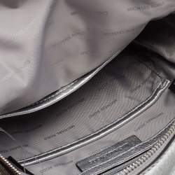 Pre Owned Michael Kors Silver Leather Jessa Convertible Backpack