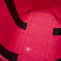 Pre Owned Michael Kors Black Logo Stripe Signature Coated Canvas and Leather Large Eva Tote