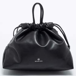 Pre Owned Michael Kors Black Leather Nola Shoulder Bag