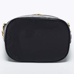 Pre Owned Michael Kors Black Croc Embossed Leather Mini Bea Bucket Bag