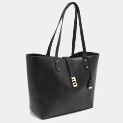 Pre Owned Michael Kors Black Leather Large Karson Carryall Tote
