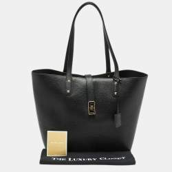Pre Owned Michael Kors Black Leather Large Karson Carryall Tote
