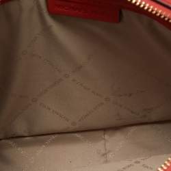 Pre Owned Michael Kors Coral Orange Saffiano Leather Jet Set Camera Crossbody Bag