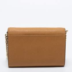 مملوكة مسبقًا Michael Kors Tan Saffiano Leather Jet Set Phone Crossbody Bag