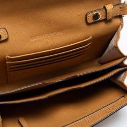 مملوكة مسبقًا Michael Kors Tan Saffiano Leather Jet Set Phone Crossbody Bag