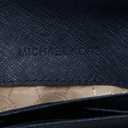 Pre Owned Michael Kors Blue Leather Jet Set Travel Wallet