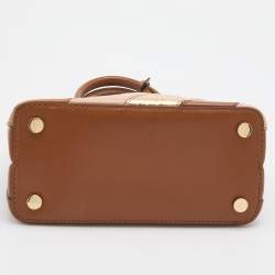 Pre Owned Michael Kors Multicolor Striped Leather and Python Embossed Leather Adele Tote