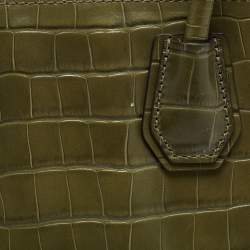 Pre Owned حقيبة يد مايكل كورس ميرسر جلد وكانفاس مقوى بيضاء / بنية فاتحة بشعار صغيرة 