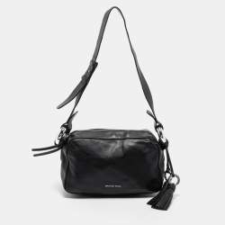 Pre Owned Michael Kors Black Leather Medium Grand Shoulder Bag