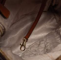 Pre Owned Michael Kors Dark Brown Signature Coated Canvas and Leather Rhea Backpack