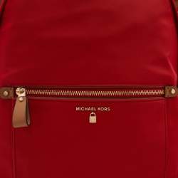 Michael Kors Red Nylon Large Kelsey Backpack