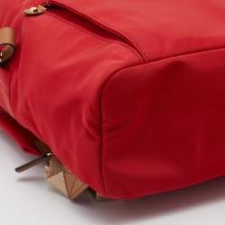 Michael Kors Red Nylon Large Kelsey Backpack