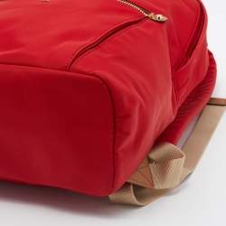 Michael Kors Red Nylon Large Kelsey Backpack