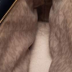 Pre Owned Michael Michael Kors Navy Blue Saffiano Leather Small Savannah Satchel